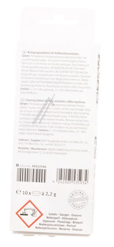 00312504 Rengøringstabletter 10x2,2g